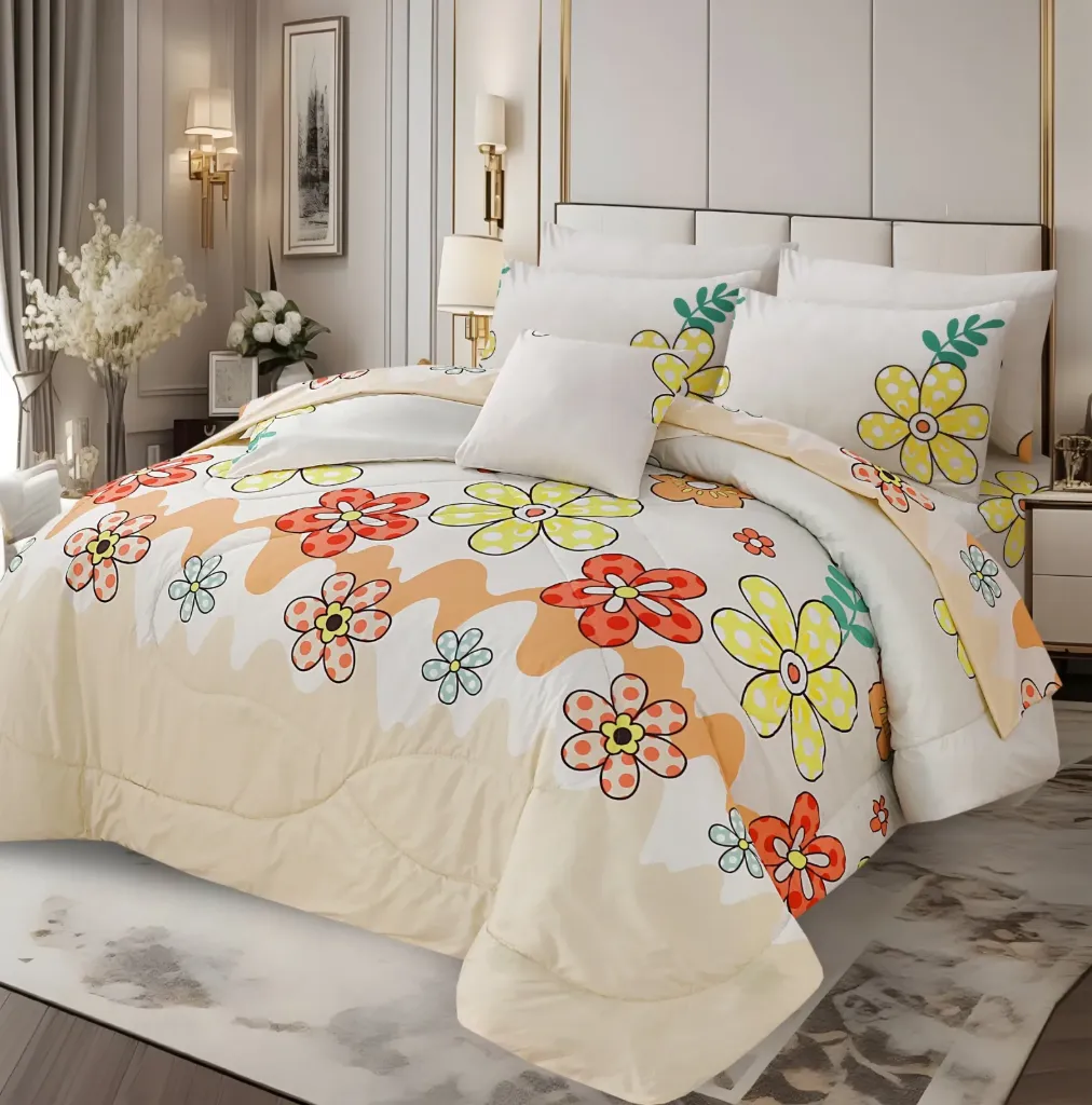 7 Pcs Comforter Set King Size Design GZM-0110