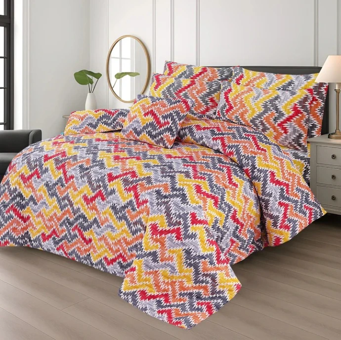 7 Pcs Comforter Set King Size Design KCC 073