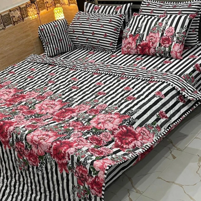 7 Pcs Comforter Set King Size Design KCC  078