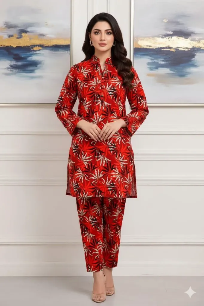 2 Pcs Unstitched Digital Print Suit gzl-s3020