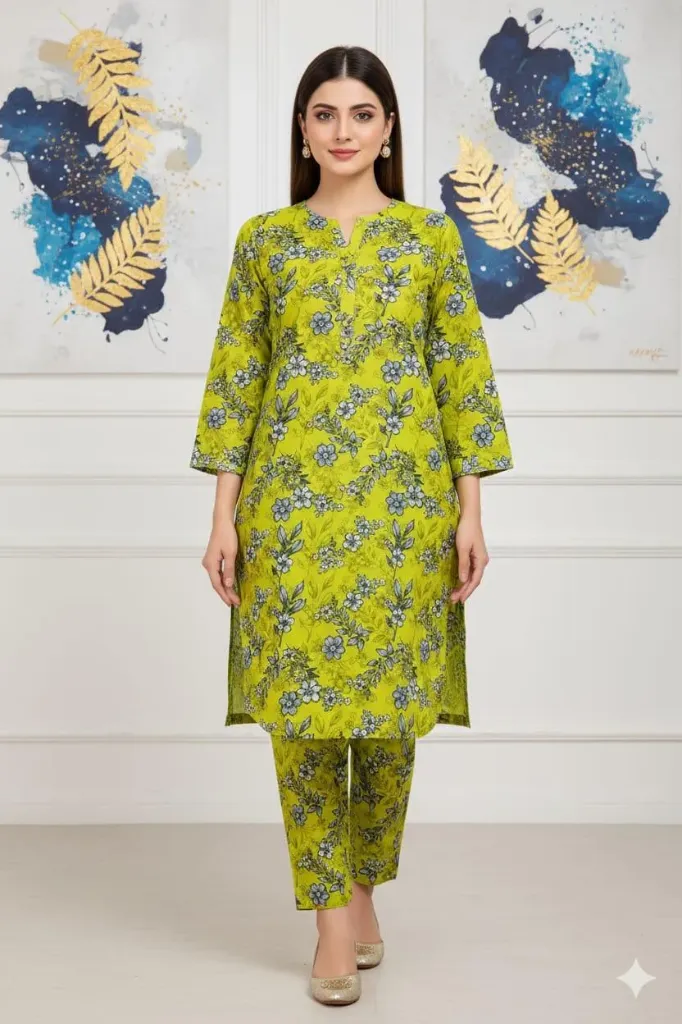2 Pcs Unstitched Digital Print Suit gzl-s3018