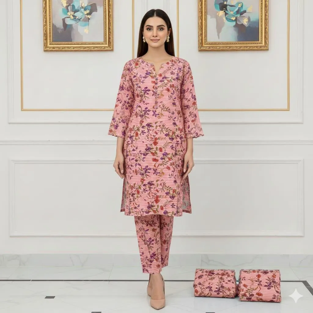 2 Pcs Unstitched Digital Print Suit GZL-S3005