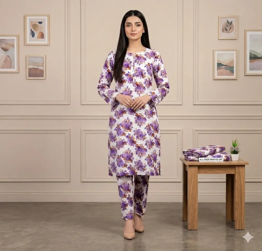 2 Pcs Unstitched Digital Print Suit GZL-S3025