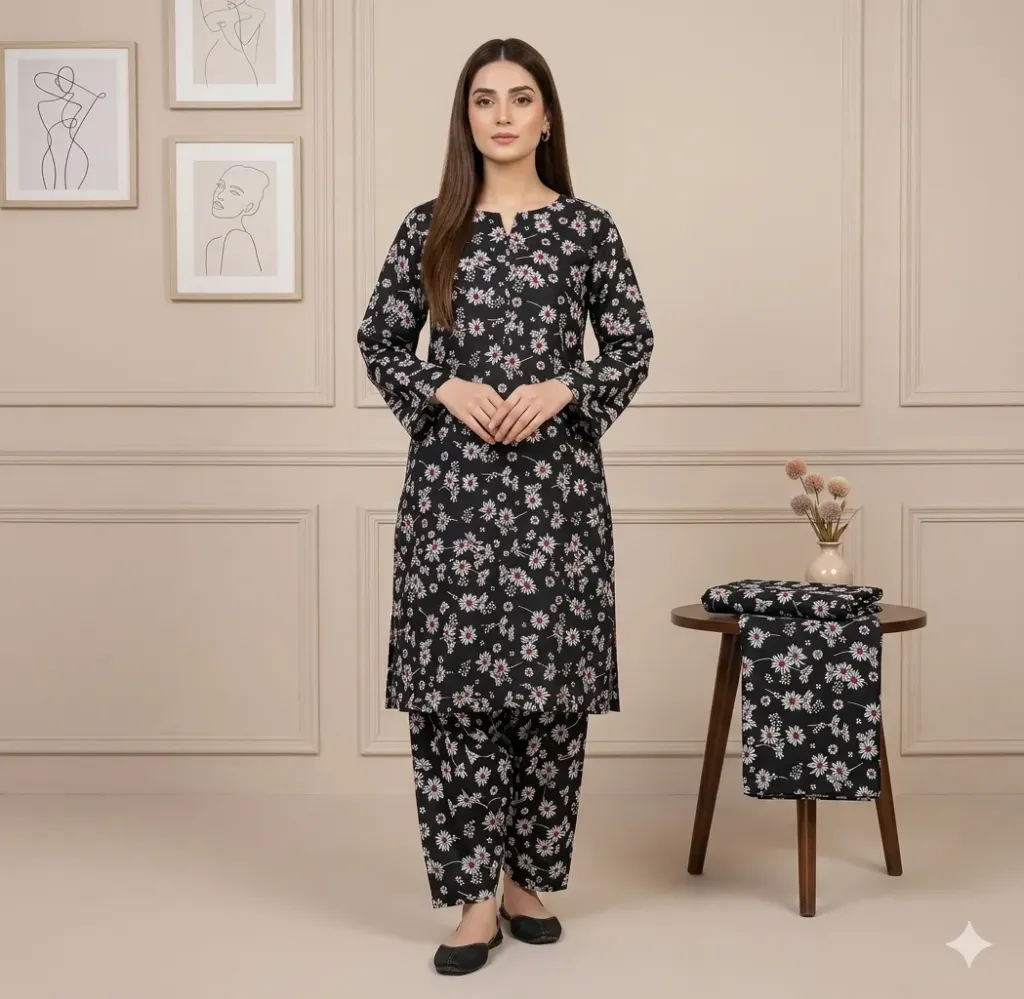 2 Pcs Unstitched Digital Print Suit GZL-S3027