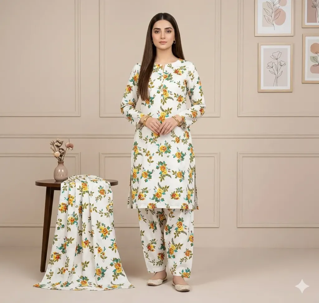 2 Pcs Unstitched Digital Print Suit GZL-S3035