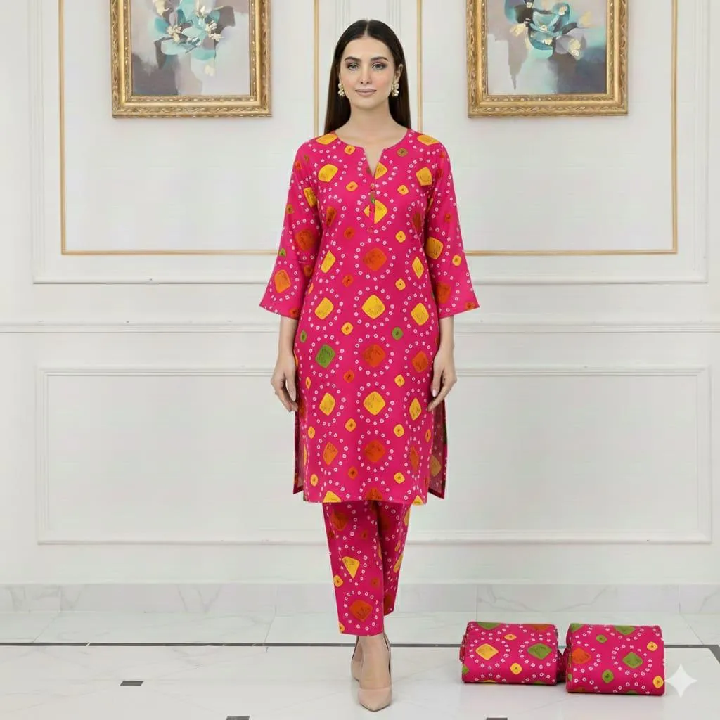 2 Pcs Unstitched Digital Print Suit GZL-S3006
