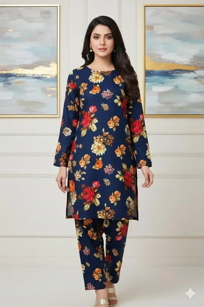 2 Pcs Unstitched Digital Print Suit GZL-S3013